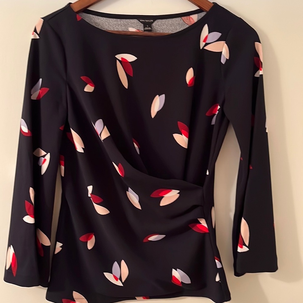 AnnTaylor Faux Wrap Bell Cuff Blouse Size S